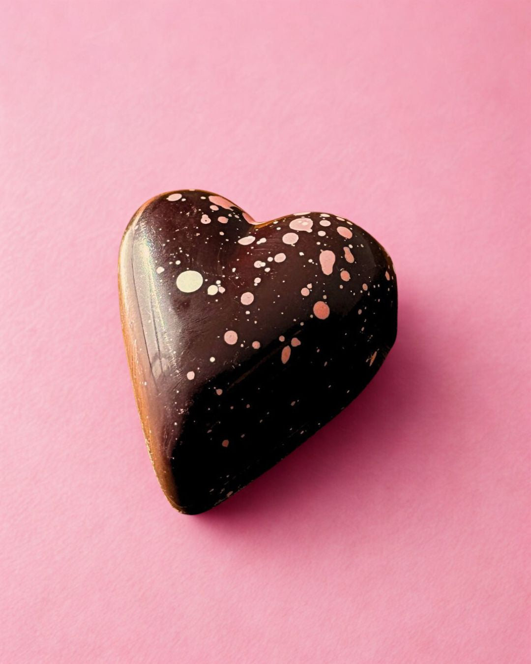 Duo of melting salted caramel hearts